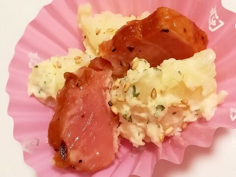 焼き豚でボリュームアップ☆ポテトサラダ
